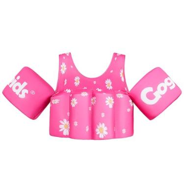 Imagem de Gogokids Boias infantis, colete de natação infantil para meninas e meninos de 9 a 22 kg/2 a 6 anos, roupa de banho flutuante com boias removíveis e alça de ombro