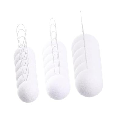 Imagem de Esquirla 18 peças bolas de Natal brancas, enfeites de Natal, bolas de espuma redondas, enfeites pendurados, decoração de árvore de Natal para interior, feriado