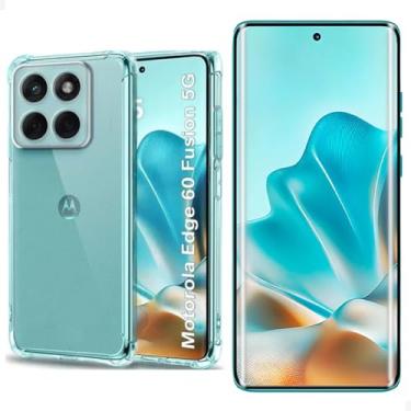 Imagem de [GL CASES] Capa Edge 60 Fusion Capinha Edge 60 Fusion Case Anti Impacto Reforçada Silicone Transparente Com Proteção De Câmera + Pelicula De Vidro Curvada Motorola Moto Edge 60 fusion