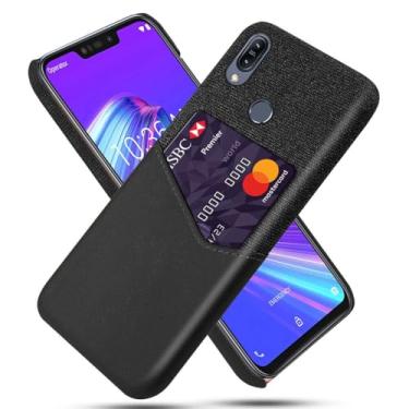 Imagem de Capa para ASUS Zenfone ZB633KL,Tela e tampa de couro PU,Antideslizante,360°cobertura completa à prova de choque com 1 slot de cartão atrás,Prevenção de queda-Black