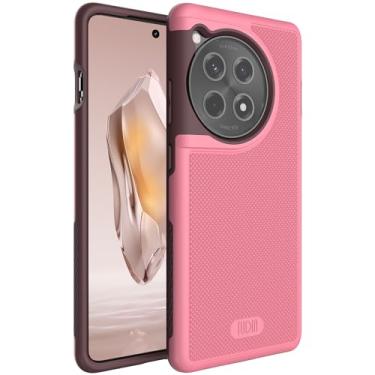 Imagem de TUDIA Capa protetora DualShield Grip projetada para OnePlus 12R Case 5G (2024), [MergeGrip] camada dupla à prova de choque fina resistente à prova de choque - rosa fumê