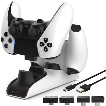 Imagem de Nyko Base De Carregamento Edge, Armazenamento E Estação Compatíveis Com Controles Dualsense Edge Do Ps5, Dock Recarga Fino Porta Dupla - Dongles Usb-C Indicadores Led
