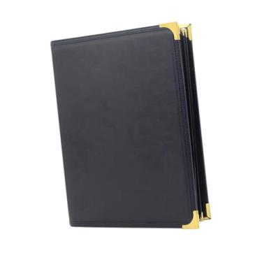 Imagem de Esquirla Capa de Menu com Dupla para Restaurante, Pasta de Couro PU para Cardápios, Suporte para Cardápio, Guia de Serviços, Livros, Cafés, Festas, Style B