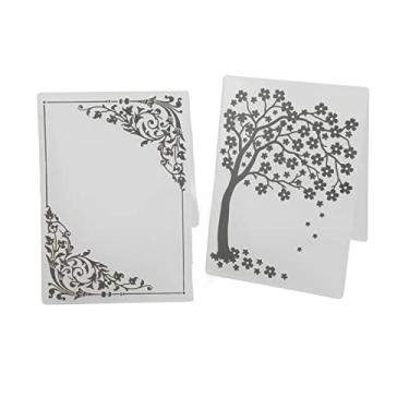 Imagem de Zerodis Pasta Promimation Modelos de Produção Plástica Longa para álbuns de Cortes, Texturas Decorativas para Convites e Cartões, 2pcs