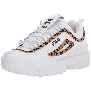 Imagem de Fila Tênis feminino Disruptor II Premium, Branco/Preto/Branco, 36
