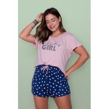 Imagem de Pijama Feminino Curto Suede POA Rosa Marinho - Pink Dream, M