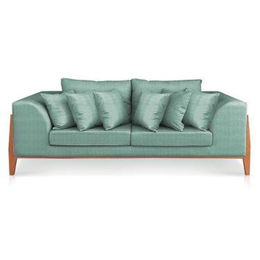 Imagem de Sofá 02 Lugares Lucy 2,25m D141 Zig Zag Verde Agua