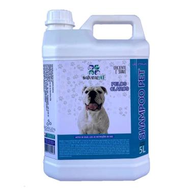 Imagem de Shampoo Para Pet Naturalvet Pelos Claros Eficiente Suave 5L