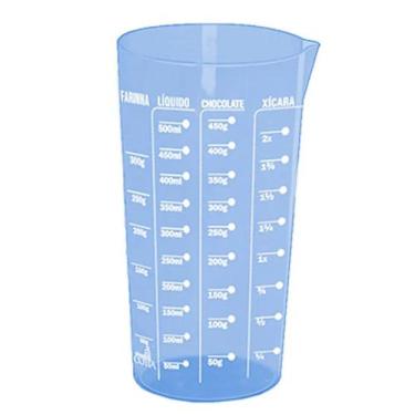 Imagem de Copo Medidor Dosador Graduado Multiuso 500ml AZ - Dona Cotta