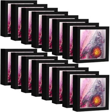 Imagem de Ripeng Pacote com 16 porta-retratos para buquê de casamento, artesanato de agradecimento de professores, fotos, ingressos, Natal, medalha, decoração de presente de parede ou mesa DIY (25 x 25 cm