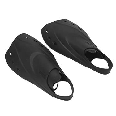 Imagem de Sonew Barbatanas de Natação Curtas Ajustáveis ​​Com Design de Orifício de Drenagem para Mergulho e Treinamento - Flippers de Materiais TPR Com Bordas Mais Suaves para Adultos e Iniciantes