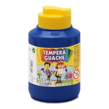 Imagem de Tinta TEMPERA GUACHE Acrilex - 250ml - AZUL - 02025559