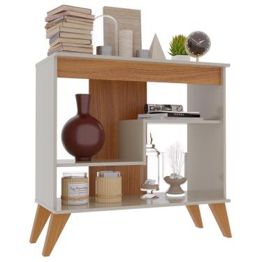 Imagem de Multiuso Aparador 6209 Retrô 2 Prateleiras Flex - Indékes Freijó/Off White