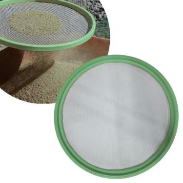 Imagem de Peneira Areia 55cm Aro Plástico Verde Chapa Expandida - Telas MM