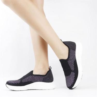 Imagem de Tênis Slip On Tricot - USAFLEX, Preto, 36