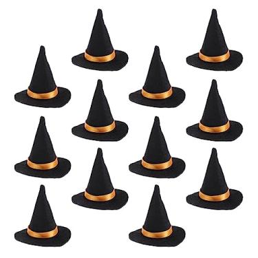 Imagem de 12 Unidades Mini Chapéu De Bruxa Chapéus De Boneca Dia Das Bruxas Bruxa Bruxa De Halloween Para Garrafa De Vinho Decoração De Halloween Pano De Feltro Sentido Mesa De Jantar