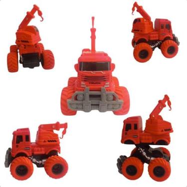 Imagem de Brinquedo Caminhão Construção Fricção Infantil Colorido - Top Kids