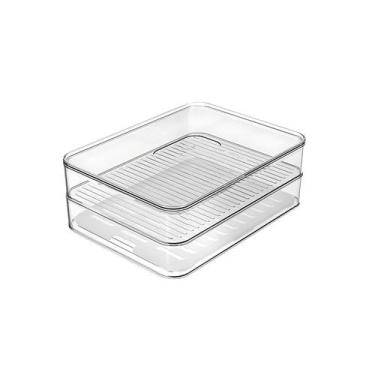 Imagem de Porta Frios Duplo Transparente Organizador Geladeira Clear Fresh Ou