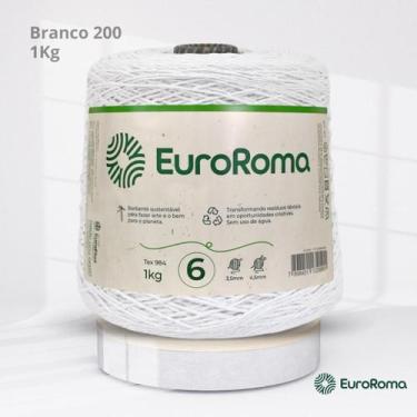 Imagem de Barbante Nº 6 da EuroRoma com 1Kg, 200 | BRANCO