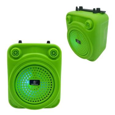 Imagem de Caixinha De Som Bluetooth Led Rgb 10w Ka-9112 - Kapbom, Verde