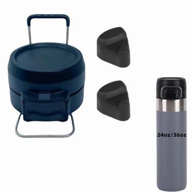 Imagem de Tampa de substituição para Stanley Quick Flip GO, tampa de copo compatível com Stanley Cup 680.4 g 1020.6 g, tampa de garrafa de água de um botão para Stanley Quick Flip GO com 2 peças de rolha de