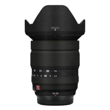 Imagem de XF 16-55 II Adesivo de película para lente de câmera antirarranhões para Fujifilm XF 16-55 mm F2.8 II Decalques de vinil (preto fosco)