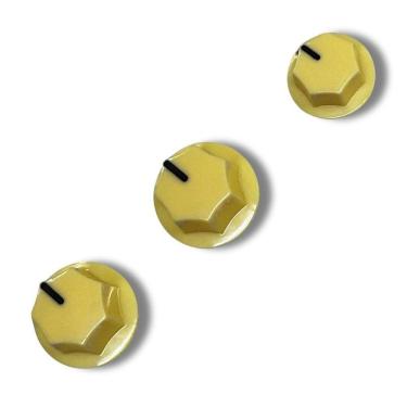 Imagem de Kit Knob Baixo Jazz Bass 2 Grandes E 1 Pequeno Bege