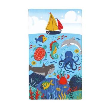 Imagem de Toalha Banho 70X115Cm Infantil Felpudo Sea Fun Dohler