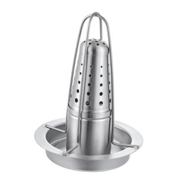 Imagem de WeiLaiKeQi Suporte para frango em lata de cerveja para grelha, suporte vertical para assador, aço inoxidável, resistente para assador de frango para churrasco