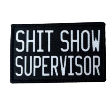Imagem de Patch de meme Shit Show Supervisor - aplique estampado de airsoft, adesivos engraçados para roupas, mochilas, chapéus, remendo bordado karma, acessórios sarcásticos DIY