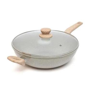 Imagem de OSTER Panela Wok Com Tampa 5,5L Com Revestimento Cerâmico Marble Editi