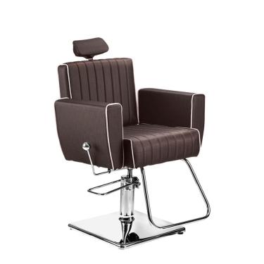 Imagem de Cadeira de Cabeleireiro Hidráulica e Reclinável Dompel Nomad Marrom