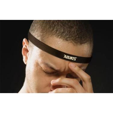 Imagem de Headband Faixa De Cabeça Testeira Aolikes Sweatband, Preto