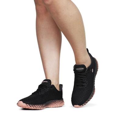 Imagem de Tênis Feminino Caminhada Corrida Academia Ascension Ghost 2, 38, Preto