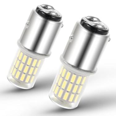 Imagem de 2357 1157 2057 7528 Lâmpada de freio para luzes de circulação diurna (DRL) e luzes de reserva/ré, 12V-24V BAY15D 6000K lâmpadas LED branco brilhante substituição para trailer trailer trailer freio