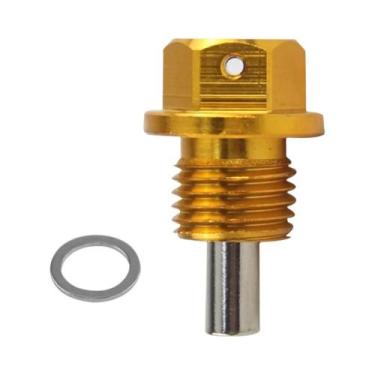 Imagem de Parafuso Magnético De Drenagem De Óleo De Alumínio M12x15 M12x125 M14x