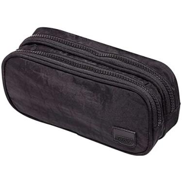 Imagem de Estojo Nylon 2 Zíperes Preto, BRW
