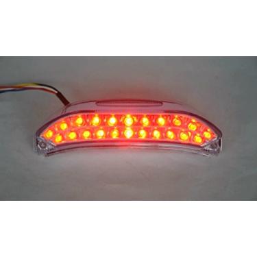 Imagem de Topzone Lightings Smoke Lens Luzes traseiras de LED para motocicleta, luz traseira de freio com indicadores de luz de seta integrados para Honda 2013, 2014, 2015 CBR601RR
