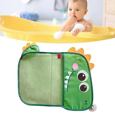 Imagem de Zhjvihx Saco de Penduramento de Brinquedo de Banho de bebê, Copos de Sucção de Bolsa de Brinquedos para Uso do Banheiro para Uso do Banheiro (Dinossauro)