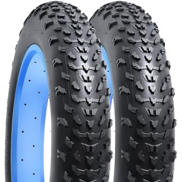 Imagem de YUNSCM 2 peças de pneus de bicicleta elétrica de 50,8 cm Fat 50,8 cm x 10,16 cm, compatíveis com pneus de bicicleta elétrica Fat Bike 20 x 4 cm (Y-1323)