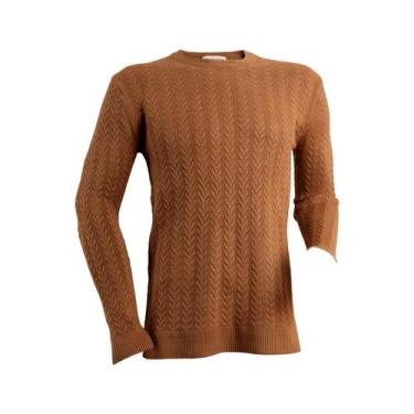 Imagem de Suéter masculino de gola redonda De Hombre L-XL-XXL-XXXL roxo/preto - 