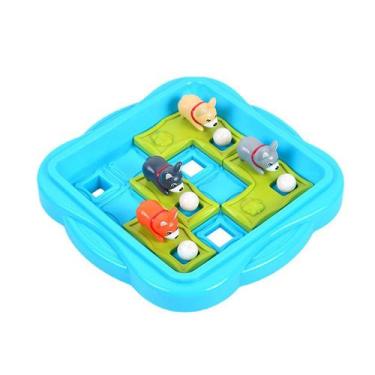 Imagem de Cachorro em movimento tangram quebra-cabeça crianças placa educacional