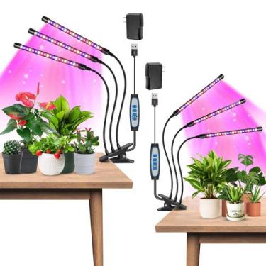 Imagem de LED Grow Light Garpsen 3 Heads Full Spectrum para ambientes internos