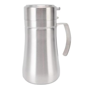 Imagem de Depisuta Garrafa dispensadora de azeite de oliva, Pote de vinagre de aço inoxidável, Recipiente de armazenamento de óleo à prova de vazamentos com tampa para Cozinha Churrasco Salada (500ml)