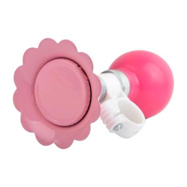 Imagem de YIJU Buzina de bicicleta infantil universal, som nítido, acessórios de bicicleta de metal pequenos para guidão de 22 mm, de bicicleta, alto-falante, Rosa