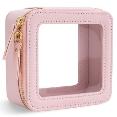 Imagem de Bolsa de maquiagem Aveniee Small Clear Impermeável Rosa para Mulheres