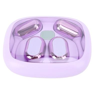 Imagem de Yunseity AI Tradução Earbuds, Tempo Real 140 Idiomas Tradutor Earbuds Com 30H Playtime, Touch Control Ear Hook Fones de Ouvido Sem Fio para Reuniões de Negócios Aprendizagem (Roxo)