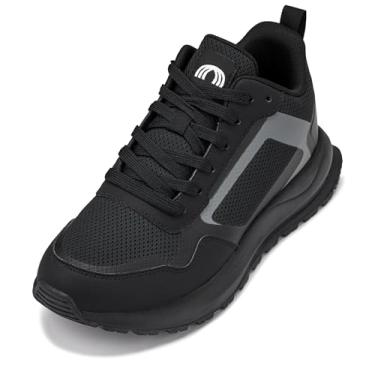 Imagem de CALTO Tênis masculino invisível que aumenta a altura – Tênis esportivo leve – 6 cm mais alto, Preto, 9