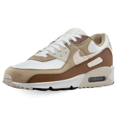 Imagem de Nike Tênis masculino Air Max 90 (DM0029-109, branco Summit/cáqui/marrom claro/preto), Summit Branco/Cáqui/Madeira de Orewood Claro/Preto, 39