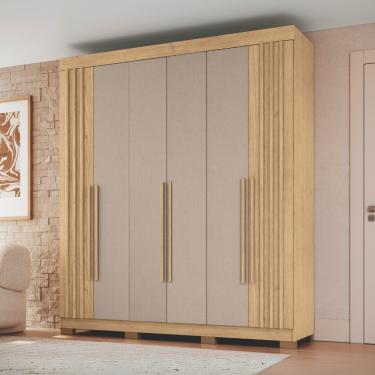 Imagem de Guarda Roupa Casal Flex 6 Portas com Pés Verona Móveis Castro - Angelin/Duna/Angelin